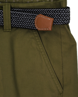 The Salt Water Seeker Mens Belted Chino Walkshorts in Khaki