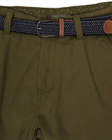 The Salt Water Seeker Mens Belted Chino Walkshorts in Khaki