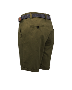 The Salt Water Seeker Mens Belted Chino Walkshorts in Khaki