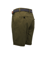 The Salt Water Seeker Mens Belted Chino Walkshorts in Khaki