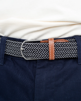 The Salt Water Seeker Mens Belted Chino Shorts in Navy