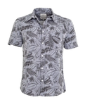 The Salt Water Seeker Mens Hawaiian Shirt in Chambray Grey