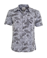 The Salt Water Seeker Mens Hawaiian Shirt in Chambray Grey