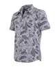 The Salt Water Seeker Mens Hawaiian Shirt in Chambray Grey