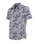 The Salt Water Seeker Mens Hawaiian Shirt in Chambray Grey