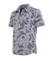 The Salt Water Seeker Mens Hawaiian Shirt in Chambray Grey