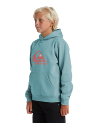 The Quiksilver Boys Boys Big Logo Hoodie in Marine Blue