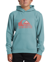 The Quiksilver Boys Boys Big Logo Hoodie in Marine Blue