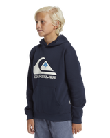 The Quiksilver Boys Boys Big Logo Hoodie in Dark Navy