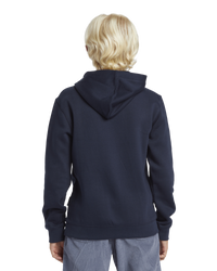 The Quiksilver Boys Boys Big Logo Hoodie in Dark Navy