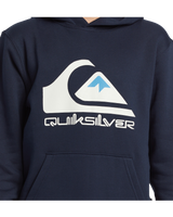 The Quiksilver Boys Boys Big Logo Hoodie in Dark Navy