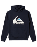 The Quiksilver Boys Boys Big Logo Hoodie in Dark Navy