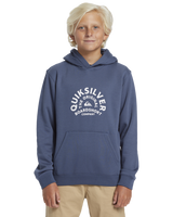 The Quiksilver Boys Boys Graphic Hoodie in Vintage Indigo