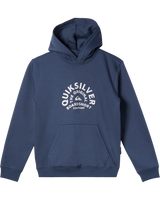 The Quiksilver Boys Boys Graphic Hoodie in Vintage Indigo