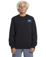 The Quiksilver Boys Boys Graphic Crew Sweatshirt in Black