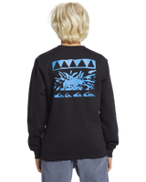 The Quiksilver Boys Boys Graphic Crew Sweatshirt in Black