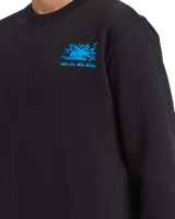 The Quiksilver Boys Boys Graphic Crew Sweatshirt in Black