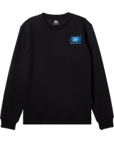 The Quiksilver Boys Boys Graphic Crew Sweatshirt in Black