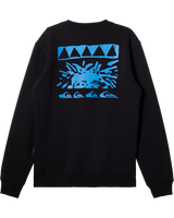 The Quiksilver Boys Boys Graphic Crew Sweatshirt in Black