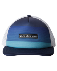 The Quiksilver Boys Boys Emu Coop Trucker Cap in Monaco Blue