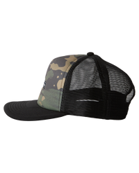 The Quiksilver Boys Boys Emu Coop Trucker Cap in Camo