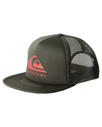 The Quiksilver Boys Boys Foamslayer Trucker Cap in Grape Leaf