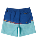 Boys Everyday Wordblock Volley Shorts in Monaco Blue