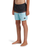 Boys Everyday Wordblock Volley Shorts in Tarmac