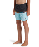 Boys Everyday Wordblock Volley Shorts in Tarmac