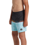 Boys Everyday Wordblock Volley Shorts in Tarmac