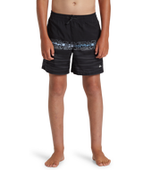 Boys Everyday Wordblock Volley Shorts in Black