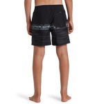 Boys Everyday Wordblock Volley Shorts in Black