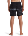 Boys Everyday Wordblock Volley Shorts in Black