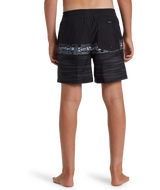 Boys Everyday Wordblock Volley Shorts in Black