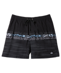 Boys Everyday Wordblock Volley Shorts in Black