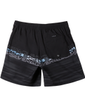 Boys Everyday Wordblock Volley Shorts in Black