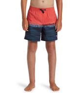 Boys Wordblock Volley Shorts in Cayenne