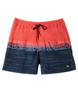 Boys Wordblock Volley Shorts in Cayenne