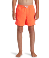 Boys Everyday Solid Volley Shorts in Fiery Coral