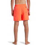 Boys Everyday Solid Volley Shorts in Fiery Coral