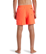 Boys Everyday Solid Volley Shorts in Fiery Coral