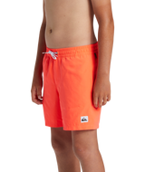 Boys Everyday Solid Volley Shorts in Fiery Coral