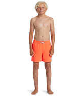 Boys Everyday Solid Volley Shorts in Fiery Coral