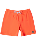 Boys Everyday Solid Volley Shorts in Fiery Coral