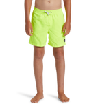 Boys Everyday Solid Volley Shorts in Safety Yellow