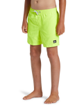 Boys Everyday Solid Volley Shorts in Safety Yellow