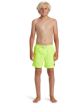 Boys Everyday Solid Volley Shorts in Safety Yellow