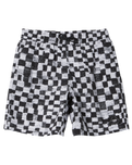 The Quiksilver Boys Boys Checkers Volley Shorts in Black