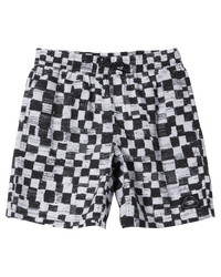 The Quiksilver Boys Boys Checkers Volley Shorts in Black