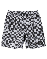 The Quiksilver Boys Boys Checkers Volley Shorts in Black